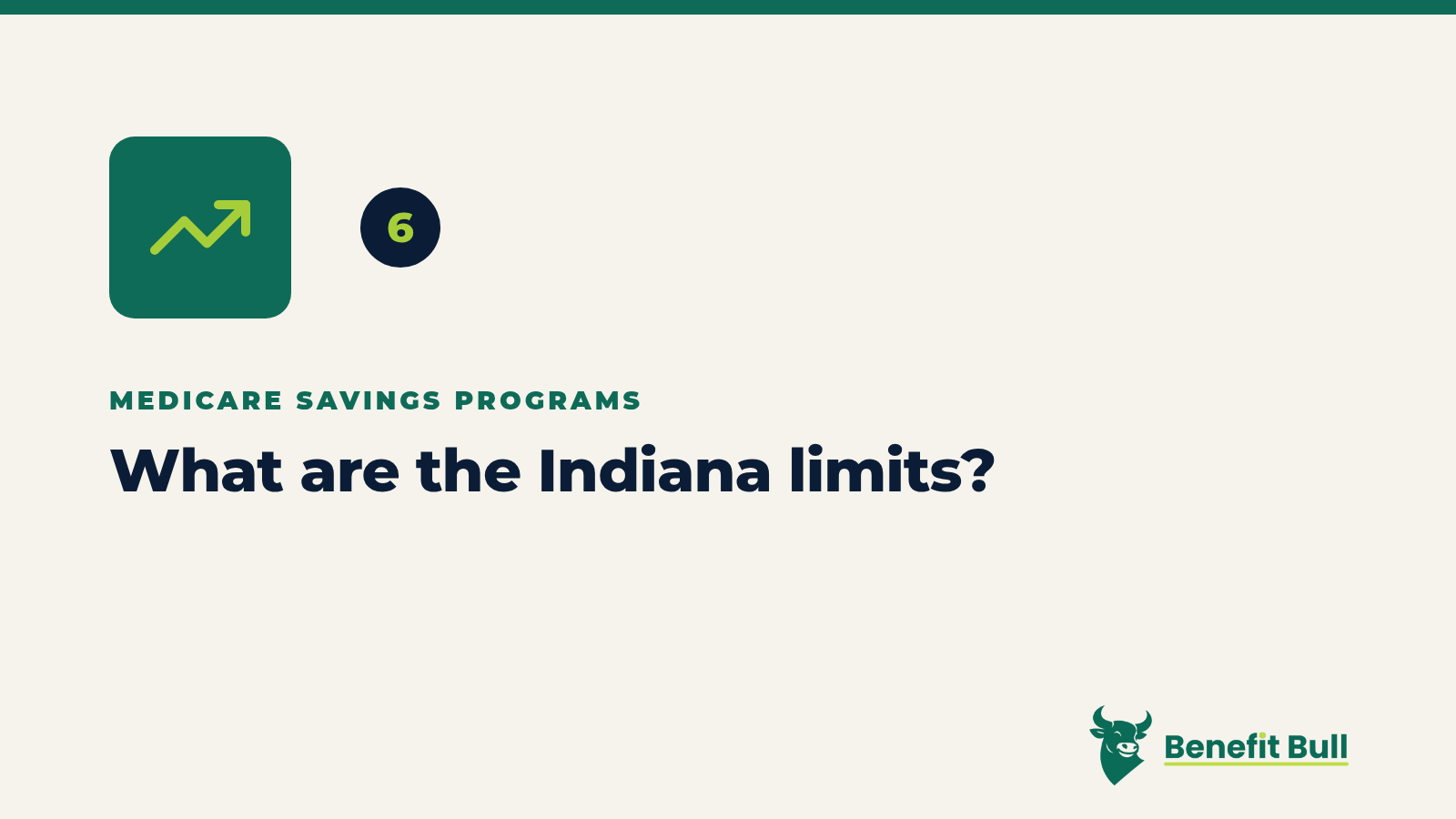Benefit Bull graphic for step 6: What are the Indiana limits?